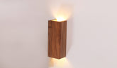 Walnut Wooden Sconce Lamp, Wood Wall Sconces, Industrial Decor Lighting, Solid Rustic Wood Lights, LED Bulb Included (11 x 4 x 3 inches)