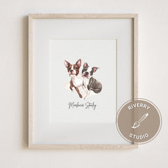 Mini Custom Watercolor Pet Portrait, Dog Portraits from Photos,Dog Portraits From Photos, Pet Painting, Custom Tiny Paintings, Miniature