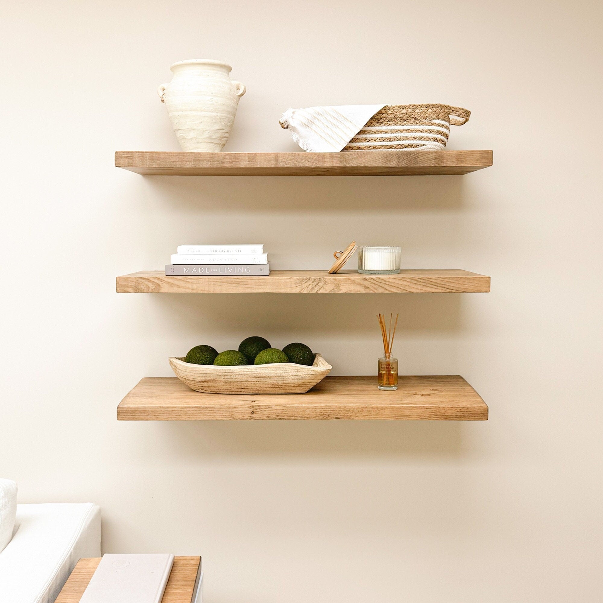 Heavy-Duty Floating Shelves, Rustic Shelf, Kitchen Shelves
