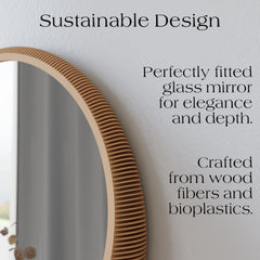 Modern Round Mirror with Organic Minimalist Frame