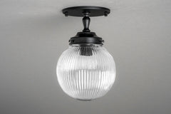 Prismatic Globe Semi-Flush Ceiling Light - Model No. 9396