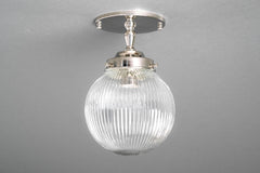 Prismatic Globe Semi-Flush Ceiling Light - Model No. 9396