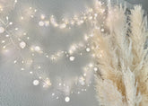 Crystal Ball Fairy Lights: 10 ft. White LED Christmas Decor
