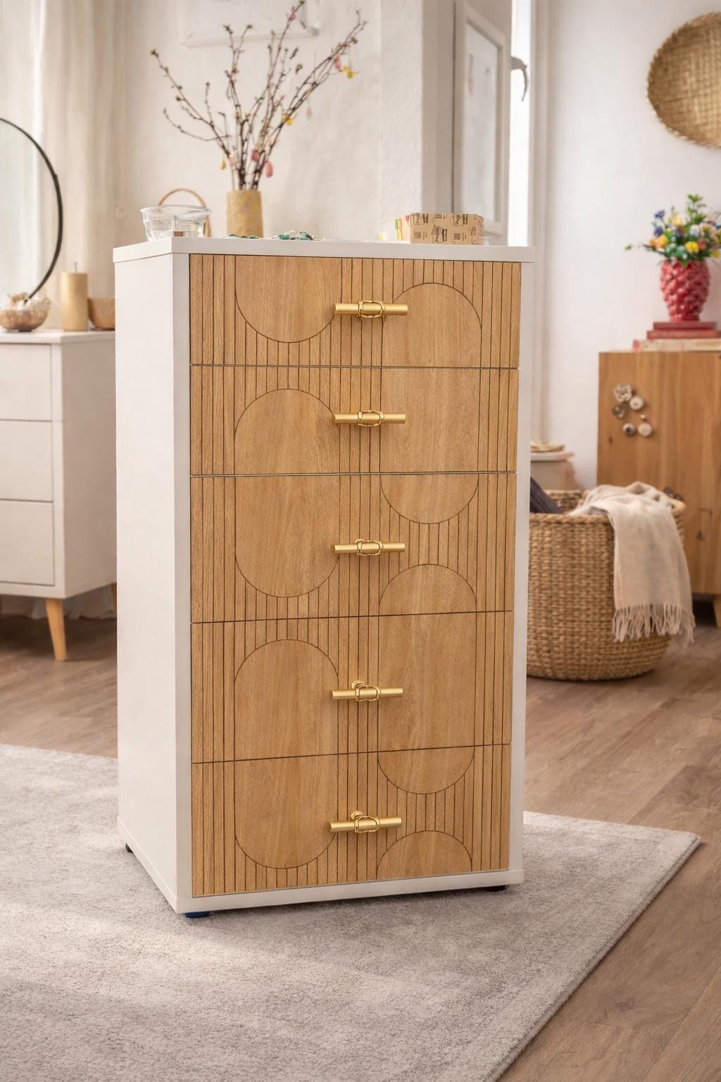 Front Panels for IKEA Alex Drawers, Oak Veneer Furniture Overlay, Fits IKEA Dressers