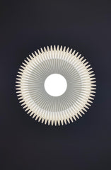 Scandinavian Oval Pendant Light Shade | Striped Hanging Lamp With Ceiling Fixture