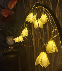 Wedding Flower Fairy Lights, Handmade LED Flower String Lights for Wedding Arch, Reception, Bridal Shower & Romantic Room Decor