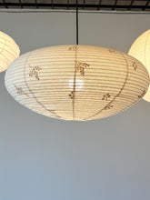 Embroidered Linen Lampshade, Japanese Style, UFO Shade, Pendant Light