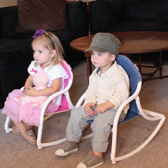 Personalized Kids Rocking Chair – Folding Toddler Chair for Outdoor & Indoor – Custom Name Gift – Portable Child Rocker – USA Made – Denim