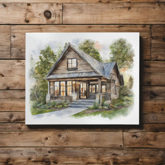 Watercolor Home Portrait, House Painting, Housewarming Gift, Home Sweet Home Sign, Realtor Gift