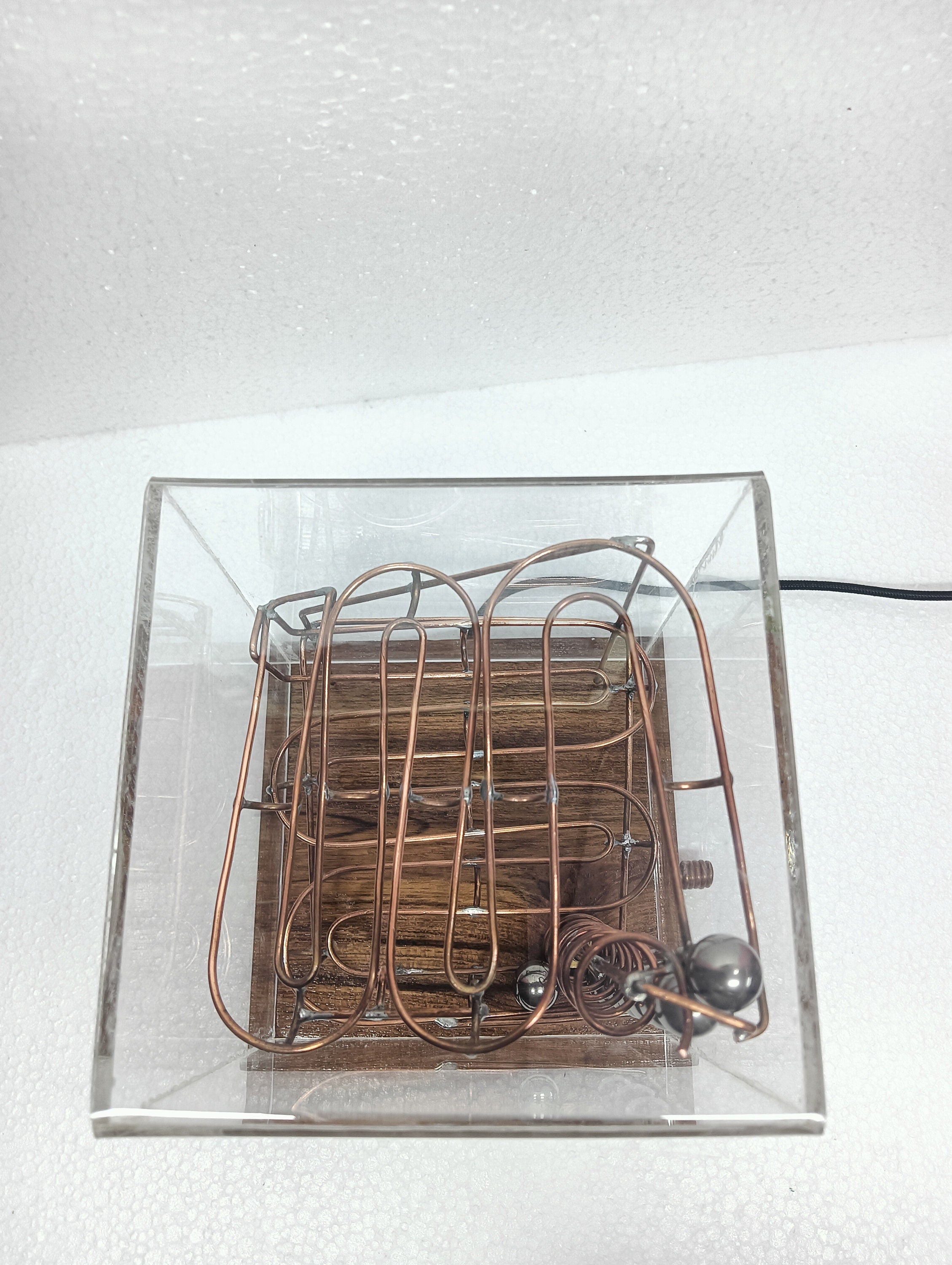 Handmade Copper Marble Machine: Kinetic Rolling Ball Sculpture