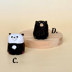 Hand Carved Wooden Bear Figurine, Wooden Cat Figurine, Wood Pet Figures, Home Decor, Forest Animal Decor, Eco-friendly decor, Gift for her