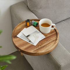 Custom Wood Sofa Arm Table, Couch Tray, Sofa Small Tea Table, Nordic Sofa Side Table, Mobile Coffee Table, Mini Side Table