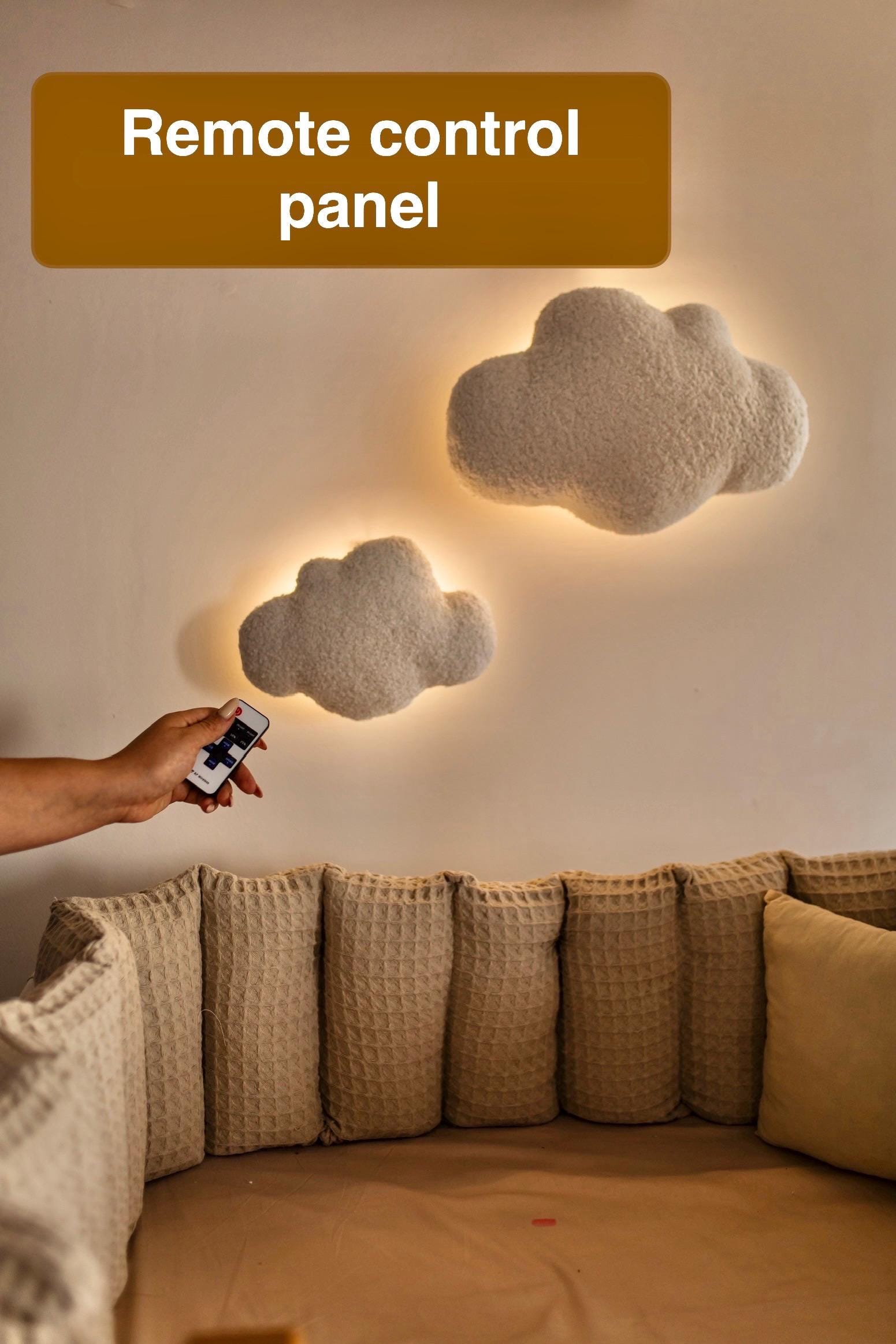 Bouclé Cloud Wall Light, Nursery Night Lamp, Kids Room Decor