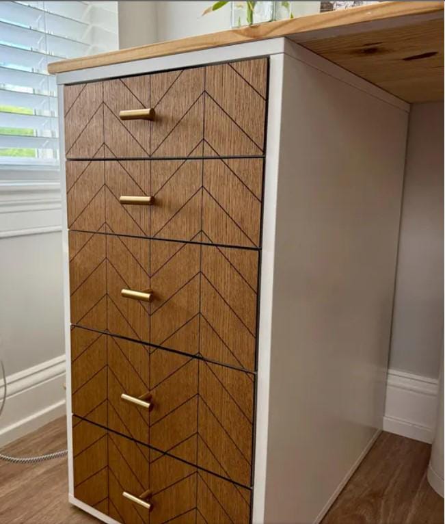 Front Panels for IKEA Alex Drawers, Oak Veneer Furniture Overlay, Fits IKEA Dressers