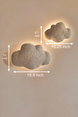 Bouclé Cloud Wall Light, Nursery Night Lamp, Kids Room Decor