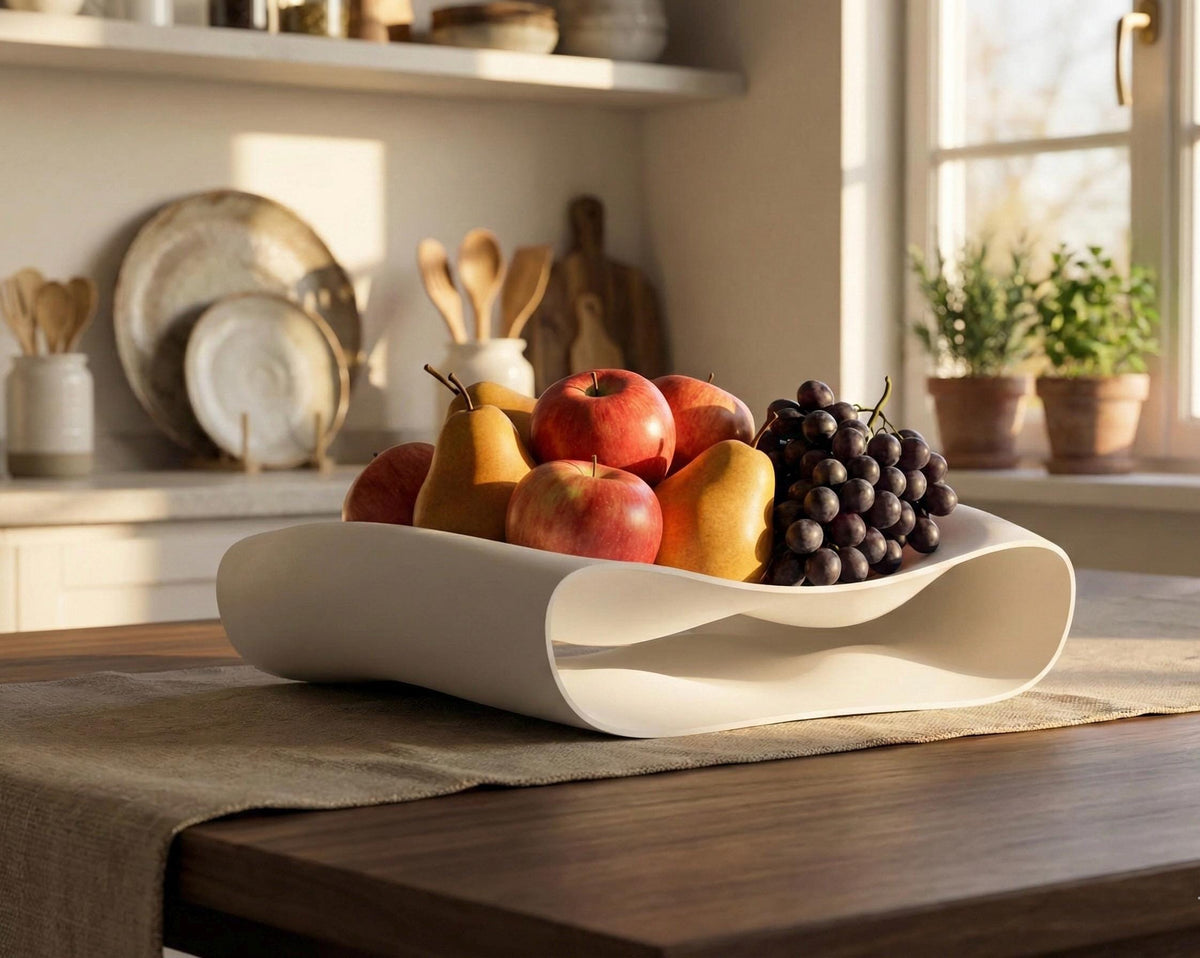 Modern Fruit Bowl – Minimalist Centerpiece for Kitchen, Dining Table & Home Décor, Fruit Tray