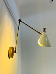 Modern Brass Scicosso Style Wall Sconce Timeless Elegant Mid Century Italian Wall Lamp