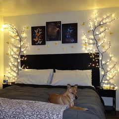 Willow Vine Fairy Lights – 96 Warm White LEDs, 8 Modes, Bendable Branches (6FT)