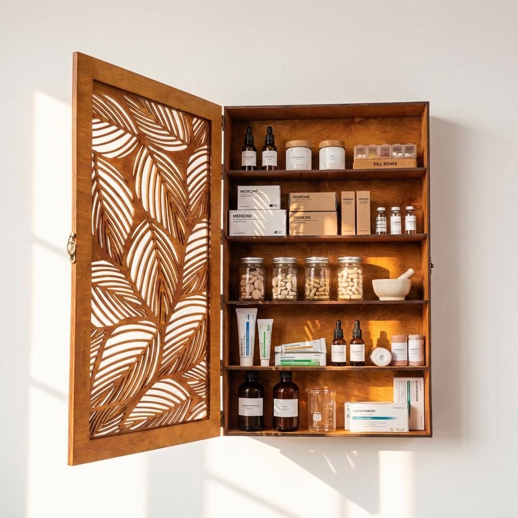 Wooden Bathroom Wall Cabinet, Wall Mounted Medicine Cabinet, Rustic Bathroom Storage Cabinet, Wall Cabinet With Door, Carved Wood Wall Cabinet