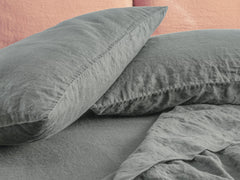 Linen Pillowcase Stone Washed Sham Pillow Case Cover Cushion Super Soft Standard Queen King Euro Pure Natural Organic Flax