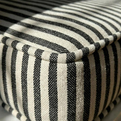 Washable Ticking Stripe Custom Bench Cushion, Striped Hallway Bench, Hallway Bench Cushion, Piano Bench Cushion