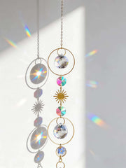 Memorial Urn Suncatcher, Forget Me Not Pressed Flower, Pet Memorial Windchime, Hanging Decor Human Ashes Keepsake, Rainbow Maker