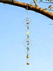 Memorial Urn Suncatcher, Forget Me Not Pressed Flower, Pet Memorial Windchime, Hanging Decor Human Ashes Keepsake, Rainbow Maker