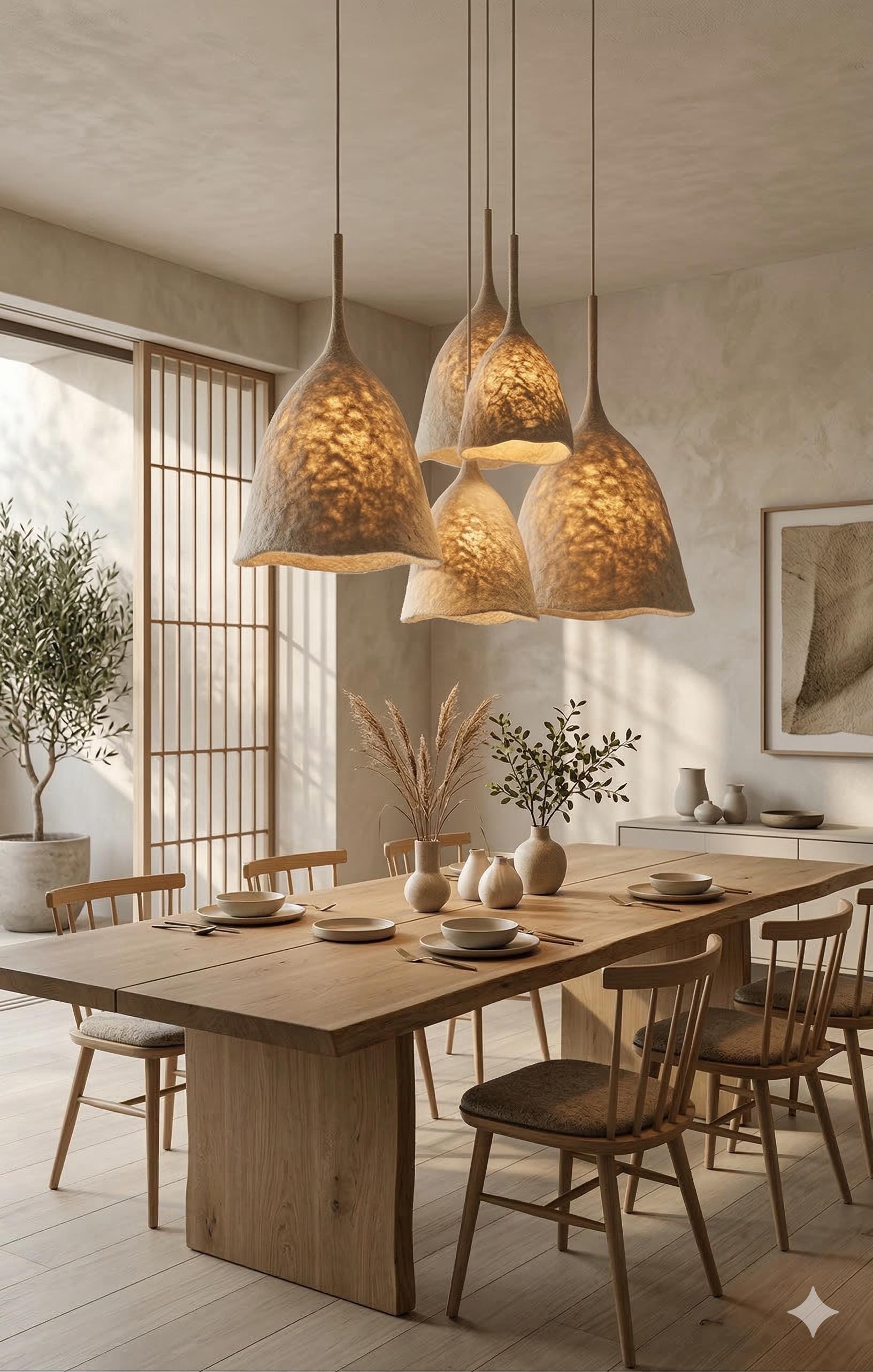 Handcrafted Wool Felt Pendant Light