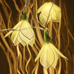 Wedding Flower Fairy Lights, Handmade LED Flower String Lights for Wedding Arch, Reception, Bridal Shower & Romantic Room Decor