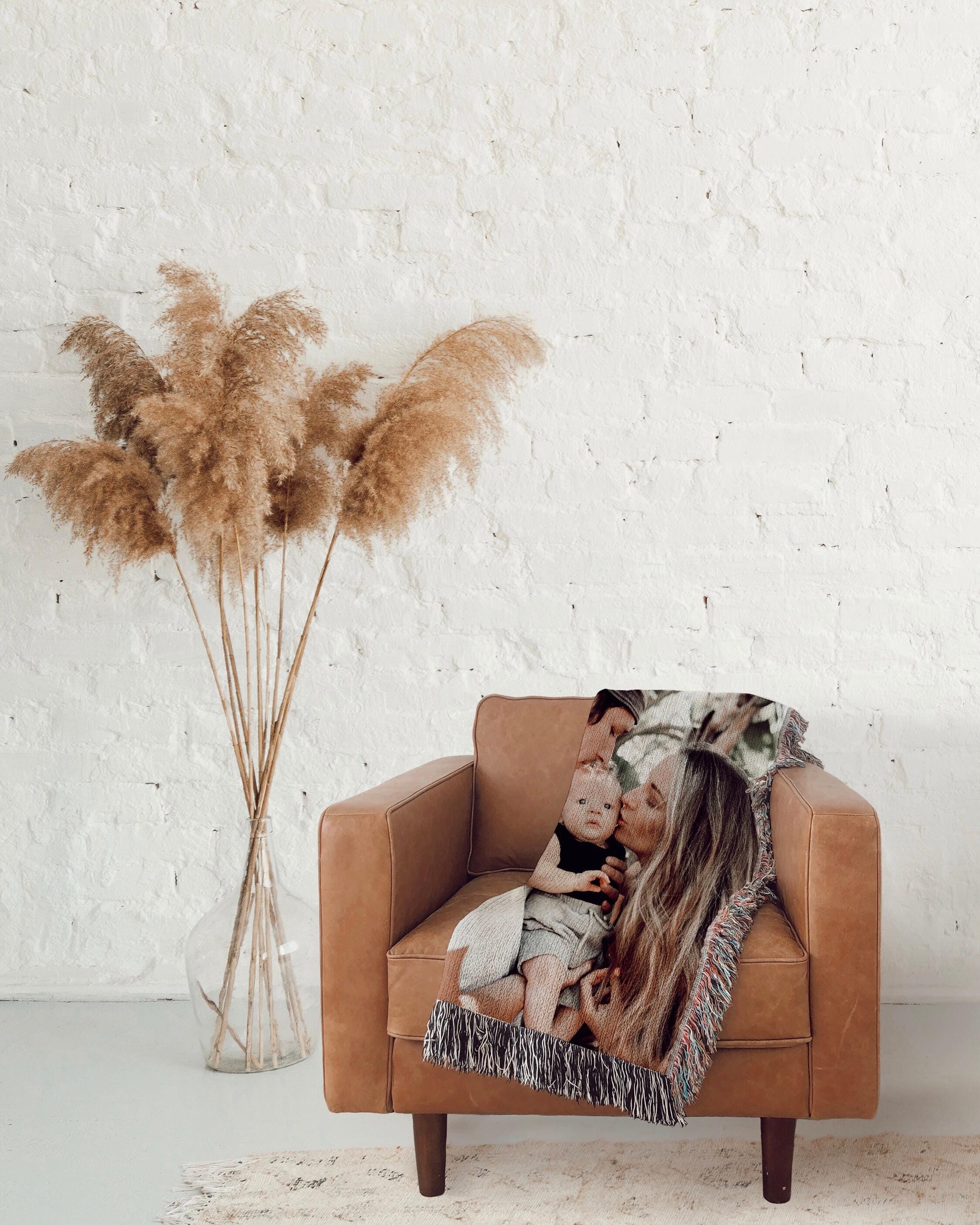 Custom Photo Woven Cotton Throw Blanket