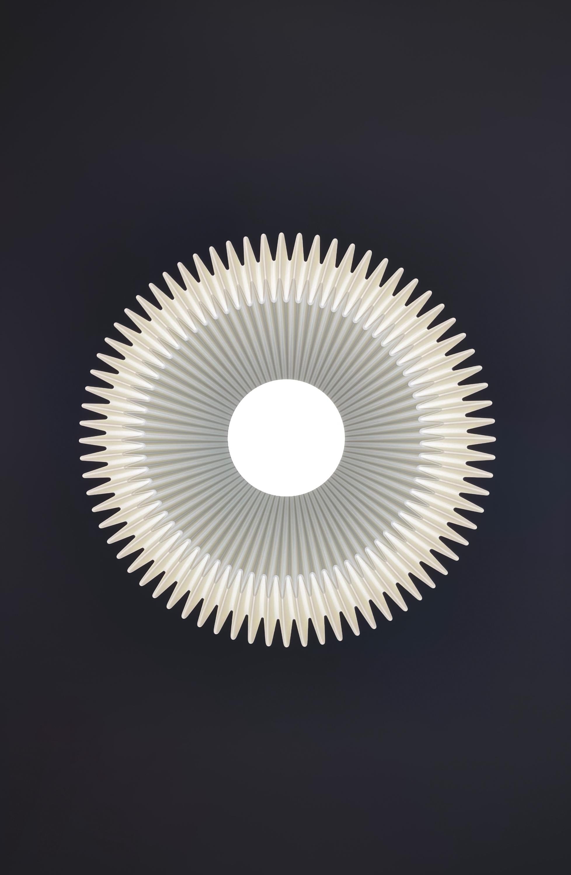 Scandinavian Oval Pendant Light Shade | Striped Hanging Lamp With Ceiling Fixture