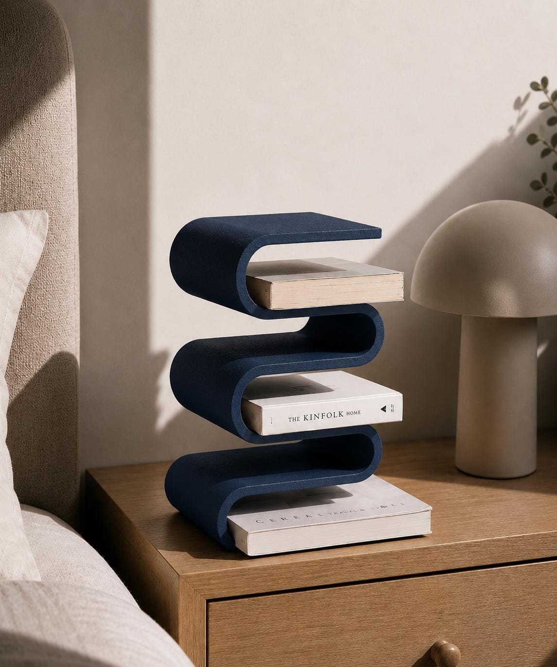 Sculptural Book Holder, Modern 3D Printed Book Stand