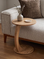 C Shaped Side Table, Modern Sofa End Table, Small Space Living Room Furniture