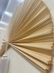 Large Natural Bamboo Wall Fan Decor, Boho Japandi Woven Wall Hanging