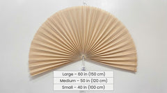 Large Natural Bamboo Wall Fan Decor, Boho Japandi Woven Wall Hanging